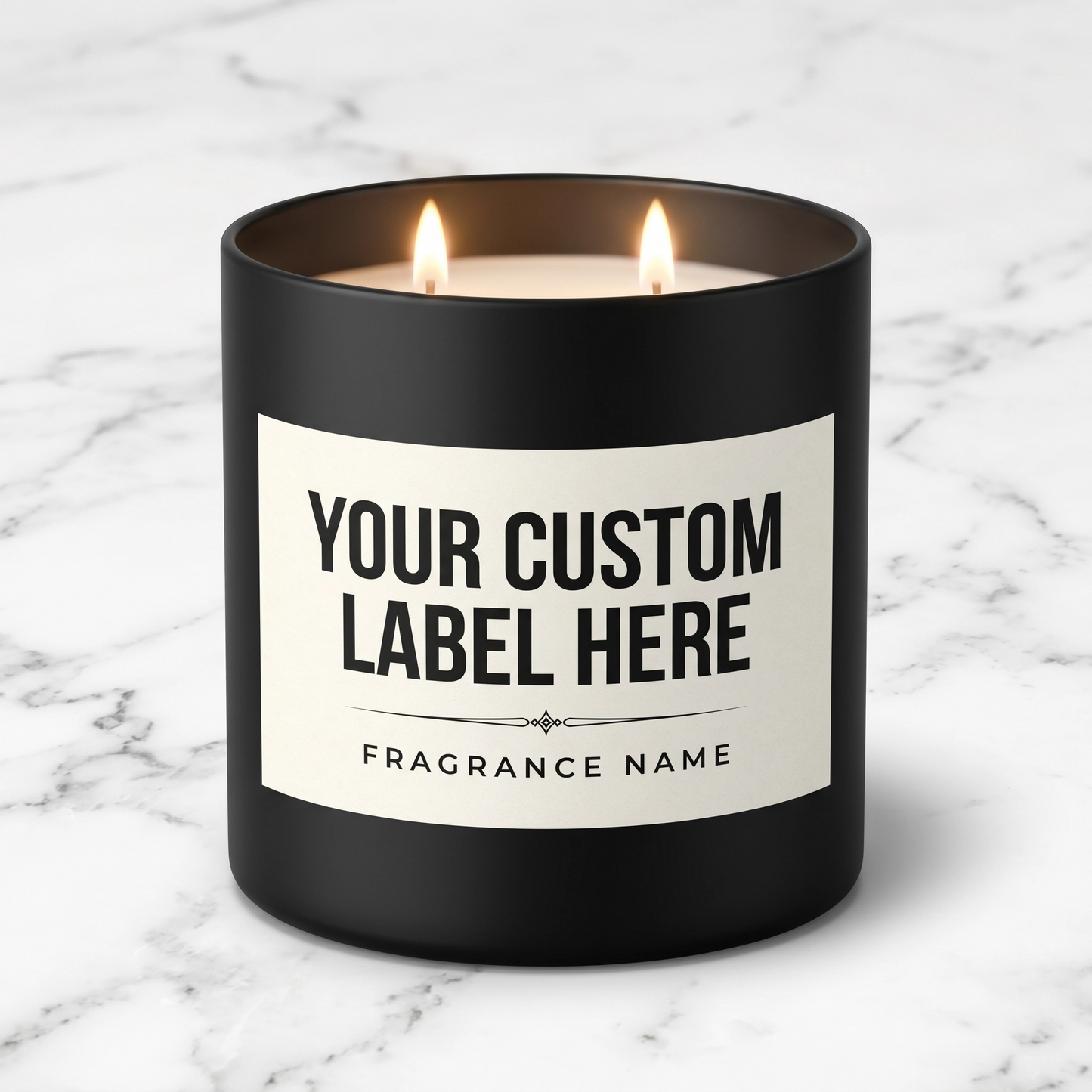 Large Black Infinity Tin Candle - Egyptian Amber (Dual Wick)