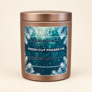 Fresh Cut Fraser Fir luxury candle by C&G Luxury Candles